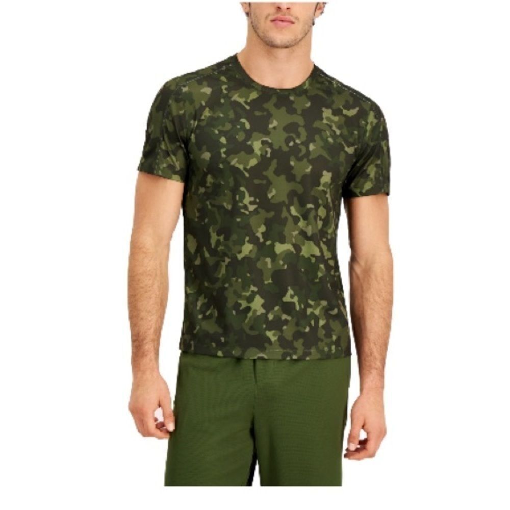 New ID Ideology Men's Birdseye Printed Training T-Shirt Green Size S